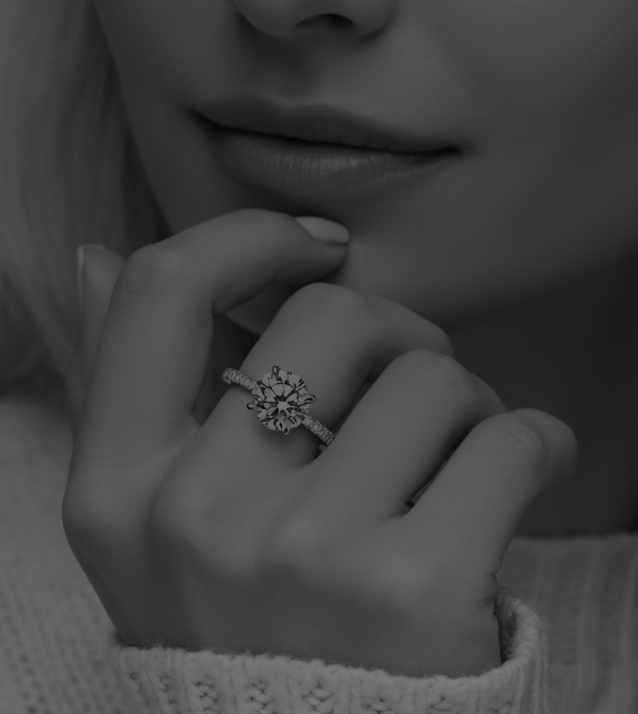 Bagues serties de pierres précieuses